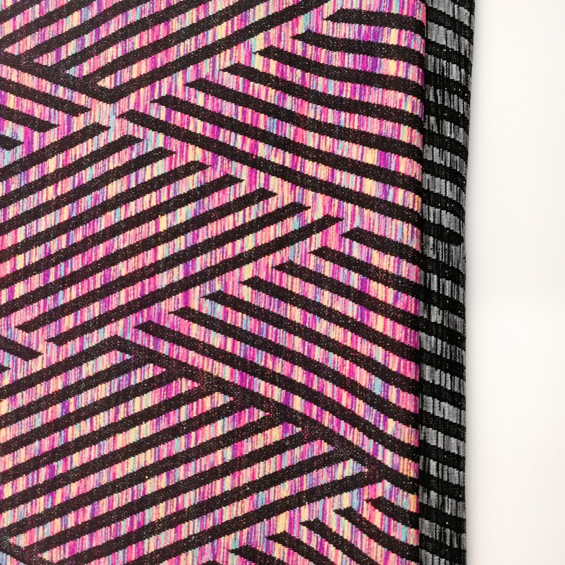Polyester Ammonia Diamond Colored Striped Jacquard Fabric5.jpg