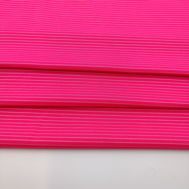 90%Polyester 10%Spandex Cationic Striped Fabric